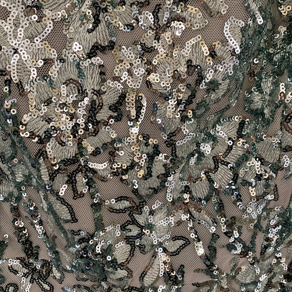 Sequin Lace Trumpet Evening Gown - Picture 4 of 5